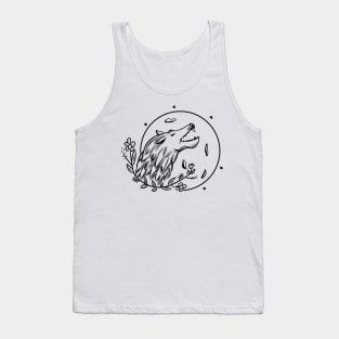Wolf and moon Tank Top